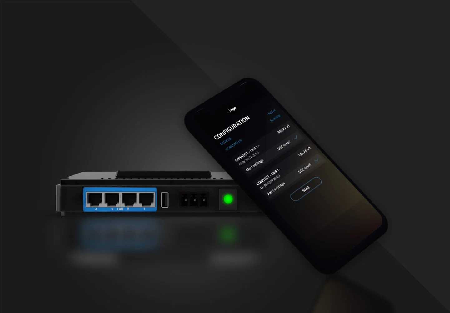 battery management system (BMS) via CAN, RS485 protocols from the cloud via Ethernet (MQTT/HTTP + SSL/TLS) and from a mobile application via BLE (GATT)